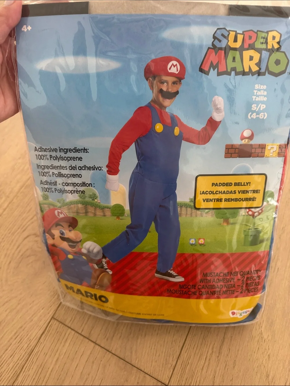 Nintendo Super Mario Kids Costume in Red, Blue, Yellow